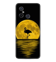 Xiaomi Redmi 12C Kılıf Silikon Desen Özel Seri Ay ve Flamingo 1775