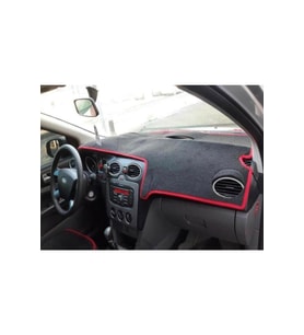 2005-2011 Modellerine Uygun Ford Focus 2 Torpido Koruma Halısı Siyah Kenar Renk Kırmızı