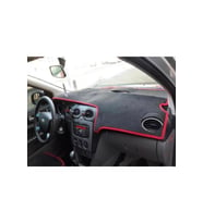 2005-2011 Modellerine Uygun Ford Focus 2 Torpido Koruma Halısı Siyah Kenar Renk Kırmızı