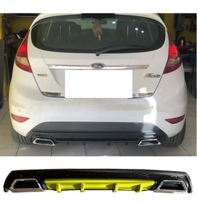 Ford Fiesta MK7 Sarı Difüzör Çiftli Kare Egzoz Görünümlü D Tip Difizör