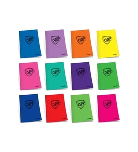 Çınar College Dikişli Plastik Kapak A4 60 Yaprak Kareli Defter 60/4 (12 Adet) (Karışık)