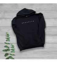 Brooklyn Göğüs Baskılı Unisex Oversize Siyah Sweatshirt