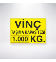 Vinç Taşıma Kapasitesi 1.000 KG 21x28 Arkası Yapışkanlı Levha