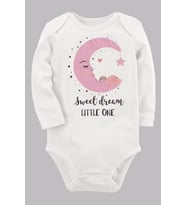 Organik Baskılı Pamuklu Unisex Bebek Body UZUNKOLE122