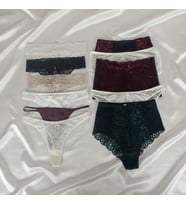 Kadın Çeyizlik Ve Bohçalık 10'lu Paket Karışık Renk Hipster String Tanga Checky Brazilian Külot BB2471