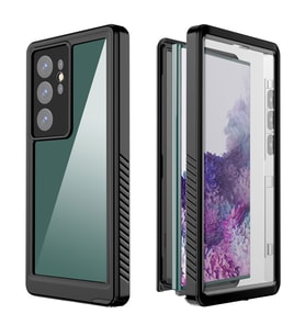 Samsung Galaxy S23 Ultra Uyumlu Kılıf 360 Derece Koruyucu 2metre Su Geçirmez Kapak Waterproof Cover (Siyah)