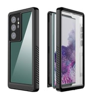 Samsung Galaxy S23 Ultra Uyumlu Kılıf 360 Derece Koruyucu 2metre Su Geçirmez Kapak Waterproof Cover (Siyah)