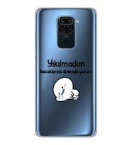 Xiaomi Redmi NOTE 9 Uyumlu Yıkılmadım Tasarımlı Şeffaf Telefon Kılıfı