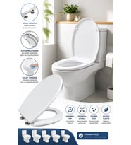 Universal Klozet Kapağı Standart Ölçü Dayanıklı Plastik Kolay Montaj