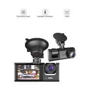 Araç İçi 1080p 3 Kameralı Lcd Ekranlı Gece Görüşlü , G-sensör , Geri Görüş Kamera