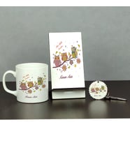 Doğum Günü Hediyesi Üçlü Set (Kupa + Telefon Standı + Anahtarlık)