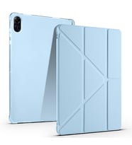 Honor Pad X8A Uyumlu Kılıf Zore Tri Folding Kalem Bölmeli Standlı Kılıf (Mavi)