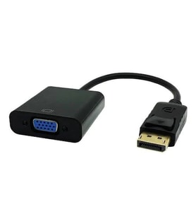 DP Display Port To VGA Çevirici DISPLAY VGA Adaptör Displat VGA (Siyah)