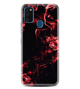 Samsung M21 M22 M23 M30 M31S M32 Kılıf Desenli Silikon Red Smoke 1745