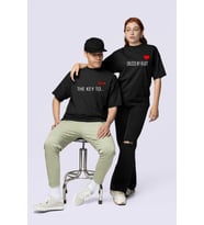 Unisex Kadın Erkek The Key To Çift Sevgili T-shirt 2'li Set Takım (Siyah)