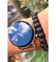 Grasse Serisi Tuşlu Led Digital Unisex Mıklatıslı Kordon Unisex Kol Saati-bileklik (Rose Gold Altın)