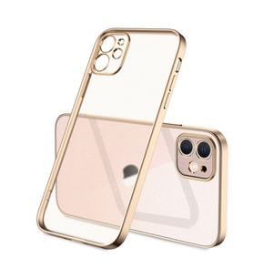Apple iPhone 12 Uyumlu Kılıf Zore Mat Gbox Kapak (Gold)