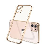 Apple iPhone 12 Uyumlu Kılıf Zore Mat Gbox Kapak (Gold)