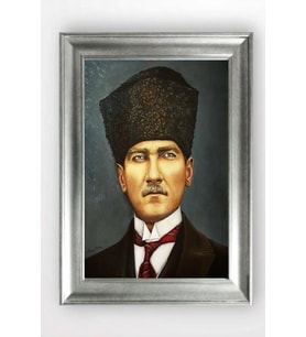 Gümüş Çerçeveli Atatürk Tablo a705