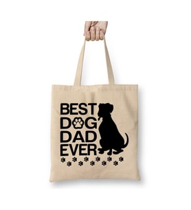 Best Great Dane Dad Ever Best Dog Dad Beyaz Bez Çanta Uzun Saplı Alışveriş Çantası Plaj Çantası