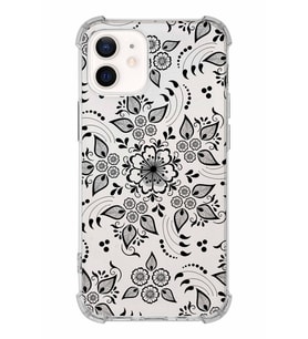 Apple iPhone 12 Mini Uyumlu Köşe Korumalı Antişok  Kapak Nostalji Desen Tasarımlı Şeffaf  Kılıf