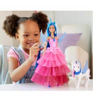 Barbie Mavi Saçlı Prenses Bebek HRR16
