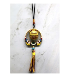 Renkli Püsküllü Şans Kedisi Feng Shui Askılık