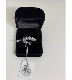 Orjinal Swarovski Sertifikalı 5 Taş 925 Ayar Gümüş Yüzük