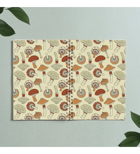 Mantar Defter Spiralli A5 96 Yaprak Çizgisiz Defter PYTKDFTR307