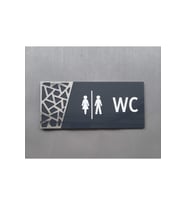 Antrasit Silver Pattern Seri WC Yönlendirme Tabelası