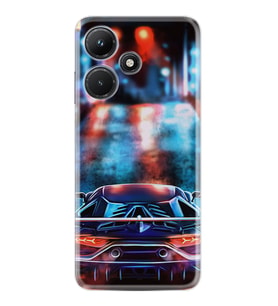 Infınix Hot 30i Kılıf Silikon Desen Özel Seri Neon Cars 1724