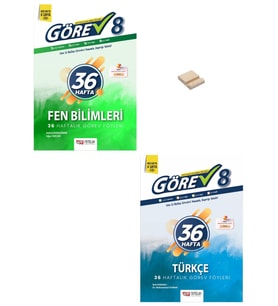 Nitelik 8. Sınıf 2027 LGS Görev Fen Bilimleri ve Türkçe Haftalık Föyler + Telefon Standı