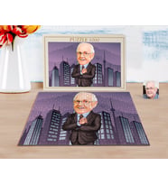 BK Gift Kişiye Özel Dede Karikatürlü 1000 Parça Profesyonel Puzzle-1