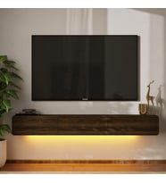 İnarch Dizayn Alba Led Işıklı Duvara Monte TV Sehpası - 3 Kapaklı Tasarım