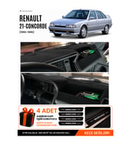 RENAULT 21 CONCORDE (1990-1996) Uyumlu Torpido Örtüsü Torpido Kılıfı - Siyah