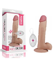 23 CM Geliştirilmiş Doku Ultra Yumuşak Titreşimli Realistik Penis - The Ultra Soft Dude