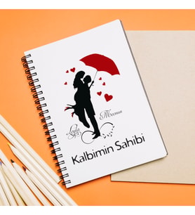 Sevgili ( Kalbimin Sahibi ) Tasarımlı Defter Kişiye Özel