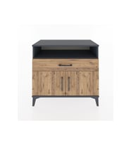 Hyperion Şifonyer Tek Raflı Tek Çekmeceli 2 Kapaklı 88x44x80 Antrasit-Çam