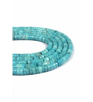 Turkuaz Doğal Taş Parlak Mavi Dore Kesim 6x3mm Dizi [AA]