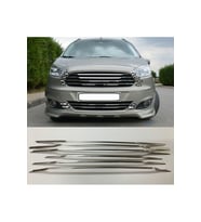 Ford Courier  2014-2017 Uyumlu Krom Ön Panjur Krom 6 Parça