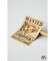 One Piece Chopper Wanted Poster, Çerçevesiz Yüksek Kalite Duvar Afişi - Anime
