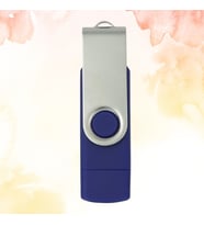 KİŞİYE ÖZEL İSİM BASKILI PLASTİK KUTULU OTG USB BELLEK 32GB (Mavi)