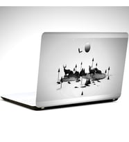 Geyikler ve Ay Laptop Sticker 14 inch (35X26CM)