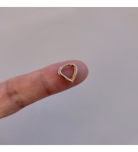 Çelik Üçgen Model Tragus Piercing Kalp Model Piercing Helix Kıkırdak (Çok Renkli)