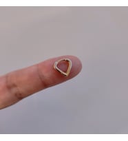 Çelik Üçgen Model Tragus Piercing Kalp Model Piercing Helix Kıkırdak (Çok Renkli)