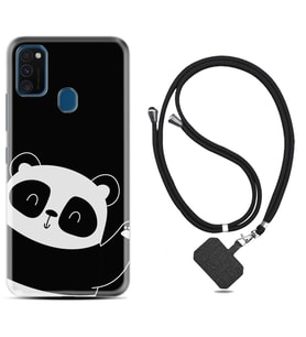 Samsung M21 M22 M23 M30 M31S M32 Kılıf Boyun Askılı Silikon Bay Bay Panda 1784