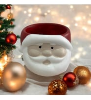 Noel Baba Yılbaşı Yeni Yıl Mumluk, Dekoratif Küçük Vazo (1 adet)
