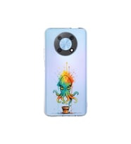 Huawei Nova Y90 ile uyumlu Splash ahtapot tasarımlı şeffaf silikon kılıf