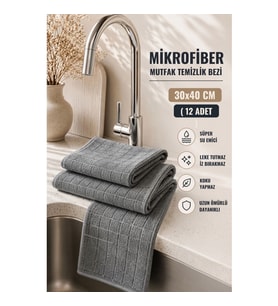 Piev Mikrofiber Temizlik Bezi 12 li