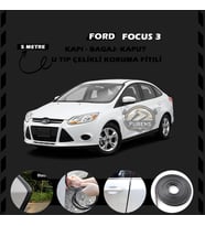 Ford Focus 3 Oto Araç Kapı Koruma Fitili 5metre Parlak Siyah Renk
